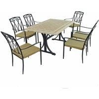 Byron Manor Hampton Dining Table With 6 Ascot Chairs Set