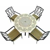 Avignon Dining Table with 4 Ascot Chairs Set Natural