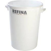 Refina Large White Plastering Rendering Plaster Mixing Bucket - Heavy Duty Tub