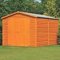 Shire Overlap Double Door No windows Shed, Brown