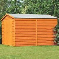 Shire Overlap Double Door No windows Shed, Brown