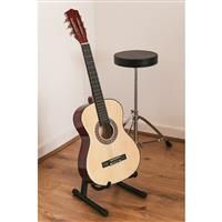 Livivo Folding Foldable A Frame Music Guitar Floor Stand Electric Acoustic Bass Black