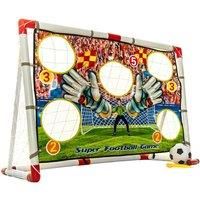 Hillington Super Football Goal Post Game Set Indoor Outdoor Included Football-Pump-Net-Tents with Removable Target Sheet-Ideal for Kids Learning Playing Practice Everyday