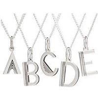 Rachel Jackson Art Deco Silver Initial Necklace