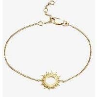 Rachel Jackson London 22Ct Gold Plated Silver Sunrays Bracelet