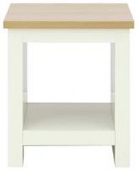 GFW Side Table, Oak, Cream, 45 x 50.5 x 45 cm