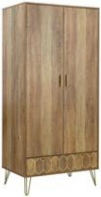 GFW Orleans 2 Door 1 Drawer Wardrobe Mango