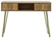 ORLEANS INDUSTRIAL RANGE 2 DRAWER CONSOLE DESK TABLE MANGO