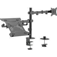 TTAP MONLAP-1 Single Arm Full Motion 17-32" Monitor Stand with 10-16" Laptop Tray