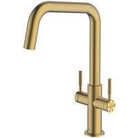 Clearwater Topaz U-Spout Monobloc Mixer Tap Brushed Brass PVD (906FJ)