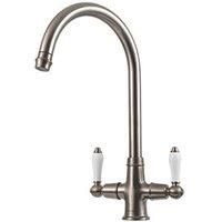 Clearwater Elegance Dual-Lever Monobloc Tap Brushed Nickel PVD (968FJ)