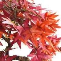 Artificial Large Bonsai Tree 50cm Red Acer Realistic Desktop Plants