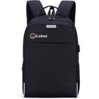 Lotus Classic Laptop Backpack Black Stylish Padded School Travel Gym Bag