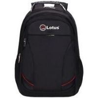 Lotus Classic Laptop Backpack Black Stylish Padded School Travel Gym Bag