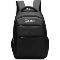 Lotus Classic Laptop Backpack Black Stylish Padded School Travel Gym Bag