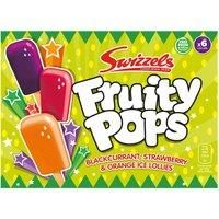 Swizzels Fruity Pops Blackcurrant, Strawberry & Orange Ice Lollies 6 x 30g (180g)