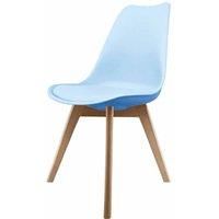 Soho Plastic Dining Chair with Squared Light Wood Legs