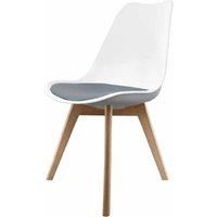 Soho Plastic Dining Chair with Squared Light Wood Legs