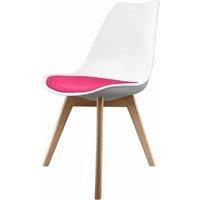 Soho Plastic Dining Chair with Squared Light Wood Legs