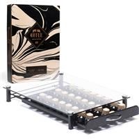 Peak Coffee Nespresso 60 Capsule Glass Storage Drawer Tray Holder Rack