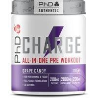 PhD Charge Pre-workout, Grape Candy, 400 g