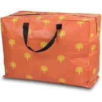 Sorti Enormous Jumbo XL Clothing Toys Home Laundry Storage Bag Made From Recycled Material. Really Big Extra Deep Massive Orange Tree Pattern Bag. 128 Litres. 54 x 74 x 32 cm