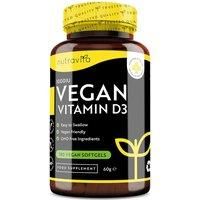 Vegan Vitamin D 1000iu (25ug) - Plant-Based D3 Softgel Capsules FREE P&P