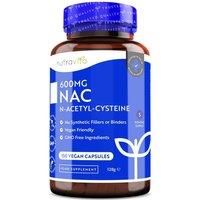 NAC N-Acetyl-Cysteine 600mg – 150 Vegan Capsules – 5 Months Supply of NAC Supplement – High Bioavailability – No Synthetic Fillers & Binders – Made in The UK by Nutravita