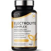 Electrolyte Complex - High Strength Tablets with Added Magnesium, Potassium & Calcium - Muscle Function and Electrolyte Balance - 240 Vegan Tablets - No Synthetic Binders - Made in The UK by Nutravita