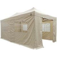 All Seasons Gazebos 3M x 6M Waterproof Gazebo Party Tent with Rustproof Frame and Wheeled Carry Bag (Beige)