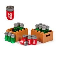 Drinks Crate + 6 Cokes 12 Beers - beach party / pub | Kit Made With Real LEGO