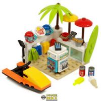 Beach Summer Shop | Inc Jetski, Surfing & Diving Gear | Kit Made With Real LEGO