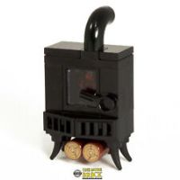 Log Burner | Wood stove | Fireplace | Kit Made With Genuine LEGO Bricks