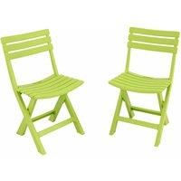 TRABELLA Brescia Folding Garden Chair, Polypropylene, Lime, 79cm