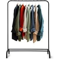 Bedroom Clothes Rail With Shoe Storage Rack Black White Clothes Hanging Rail