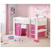 Julian Bowen Nova Mid Sleeper Bed With Pink Star Tent