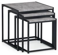 Julian Bowen Staten Concrete/Black Occasional Range - Tables and Bookcases