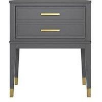 Cosmoliving By Cosmopolitan Westerleigh Side Table  Graphite Grey