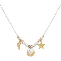 Gold Silver Mix 'Luminous' Celestial Charm Necklace