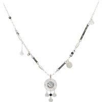 Silver 'Divine' Long Charm Necklace