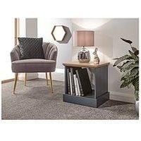 GFW Kendal Modern Slate Blue Livig Room Furniture - Sideboards, TV Units & Tables#LAMP TABLE