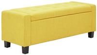 Verona Ottoman Bench Mustard Fabric