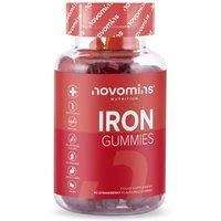 Vitamin C - Iron Gummies - Vitamin C Gummies - Chewable Vitamin C - High Strength Strawberry Flavoured Supplement - Vitamin C Nutrition - Made by Novomins