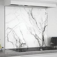 Carrara Marble Glass Kitchen Splashback 900mm X 750mm