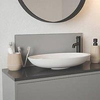 Splashback Self-Adhesive Bathroom Splashback Matt Grey 600mm x 250mm x 4mm (878JL)