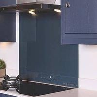 Laura Ashley Midnight Seaspray Glass Kitchen Splashback 600 X 750mm