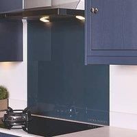 Laura Ashley Midnight Seaspray Glass Kitchen Splashback 900 X 750mm