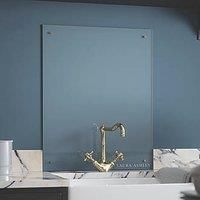 Laura Ashley Clear with Brushed Brass Caps Kitchen Splashback 600mm x 750mm x 6mm (895JM)