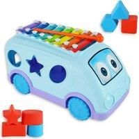 Little Star Pull Along Musical Bus Xylophone, Colourful Engaging Shape Sorter for Interactive Musical Development