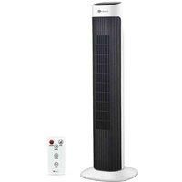 PureMate 32-inch Tower Fan, Oscillating Standing Fan with Remote, 3 Cooling Speed Settings, Portable Floor Bladeless Fan for Bedroom & Home